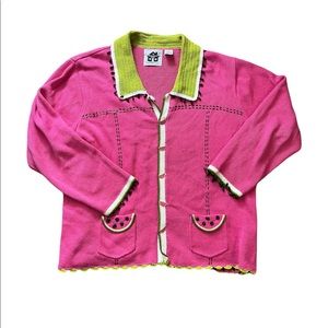 Vintage storybook knits watermelon sweater